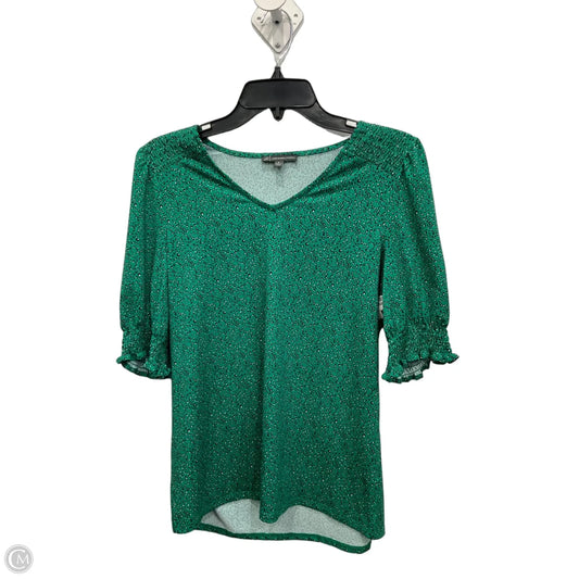 Top Short Sleeve By Adrianna Papell In Green, Size: S
