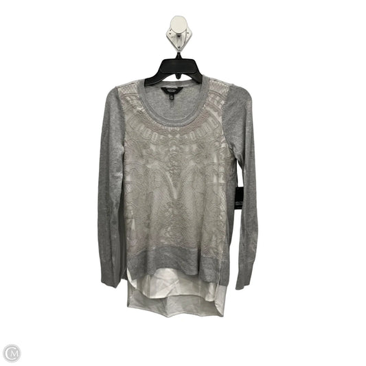 Top Long Sleeve By Simply Vera In Grey, Size: Sp
