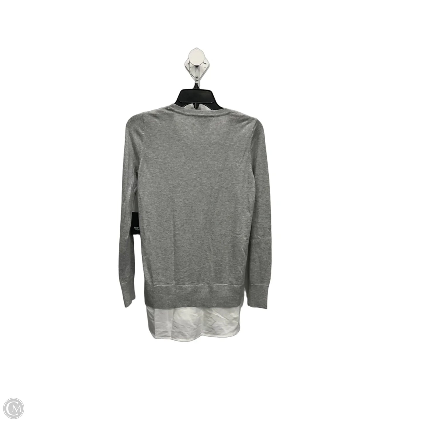 Top Long Sleeve By Simply Vera In Grey, Size: Sp