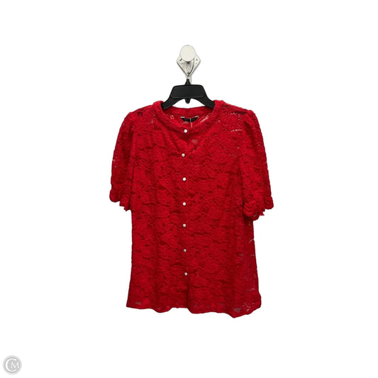 Top Short Sleeve By Prettygarden In Red, Size: L