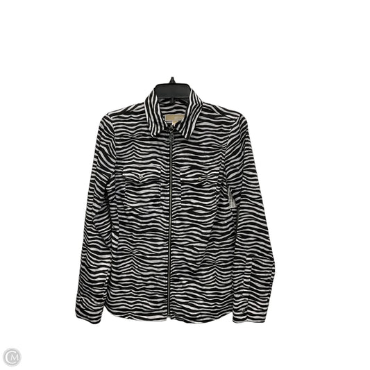 Top Long Sleeve By Michael By Michael Kors In Black & White, Size: S