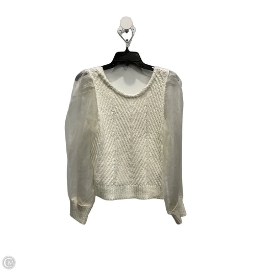 Top Long Sleeve By Anthropologie In White, Size: S