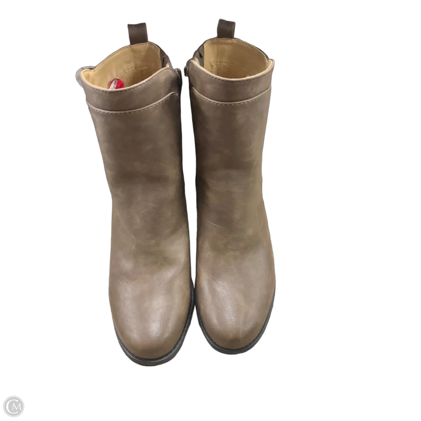 Boots Ankle Heels By Naturalizer In Brown, Size: 9.5
