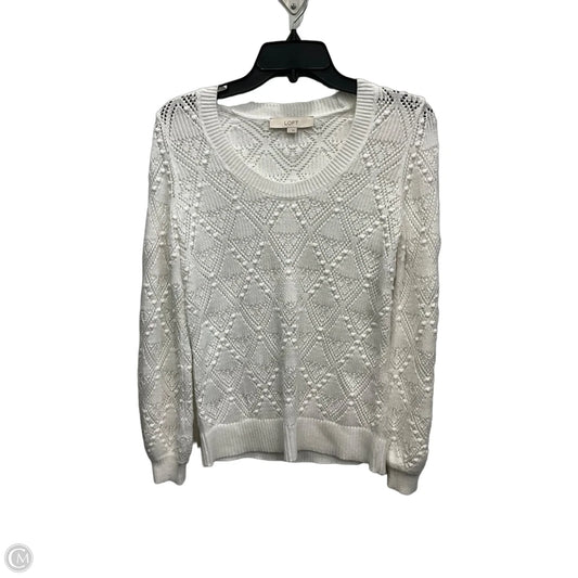 Sweater By Loft In White, Size: S