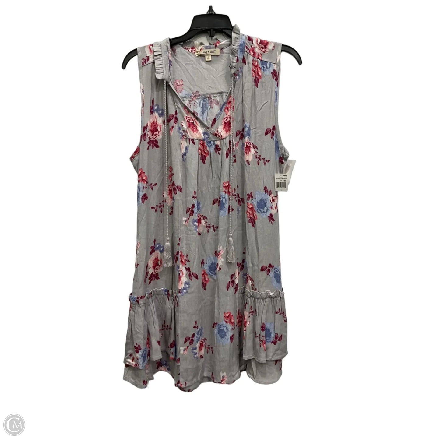 Dress Casual Midi By Living Doll In Grey, Size: L