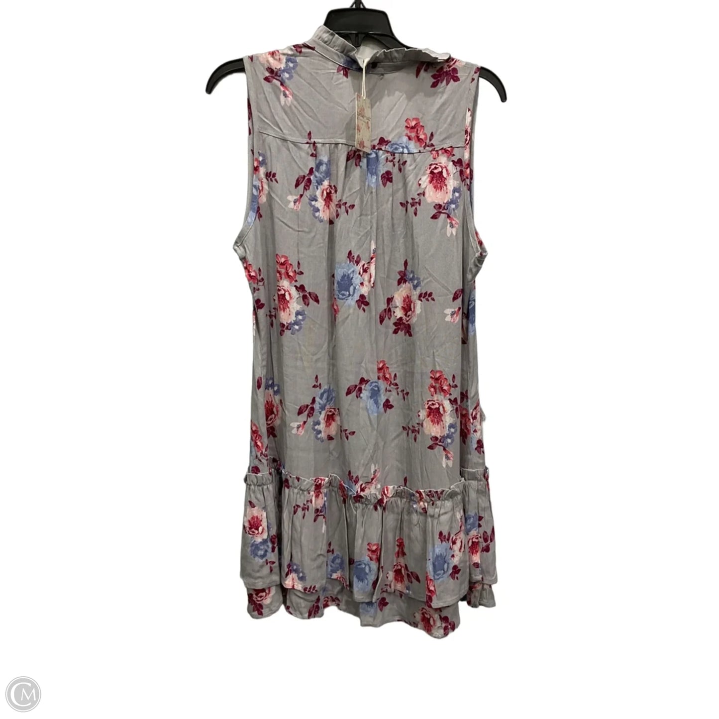 Dress Casual Midi By Living Doll In Grey, Size: L