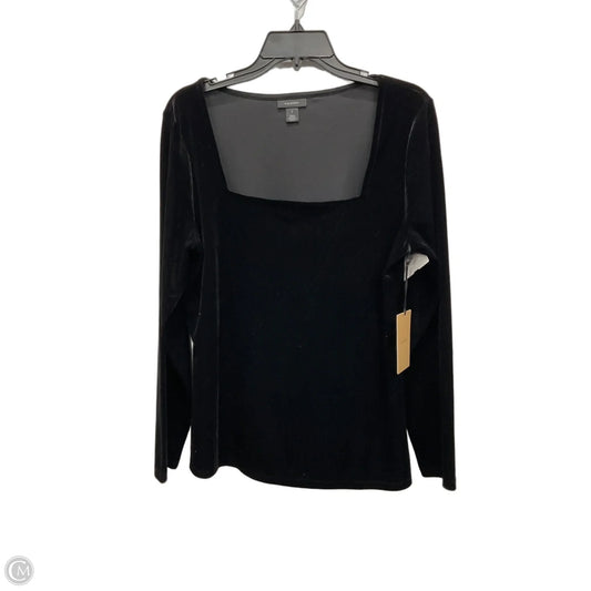 Top Long Sleeve By Halogen In Black, Size: L