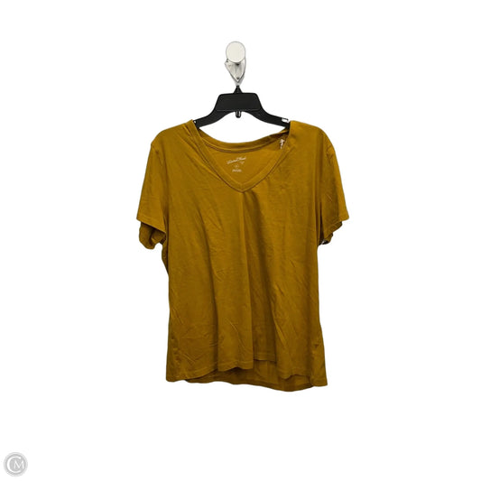 Top Short Sleeve Basic By Universal Thread In Yellow, Size: Xxl