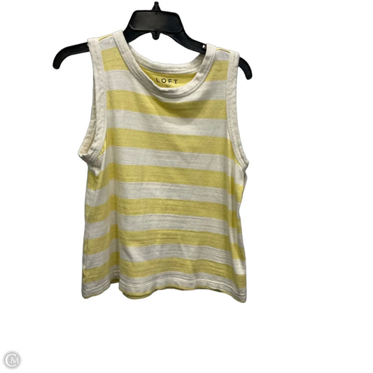 Top Sleeveless By Loft In Striped Pattern, Size: M