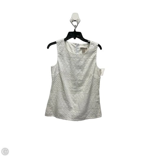 Top Sleeveless Basic By Banana Republic In White, Size: 4p