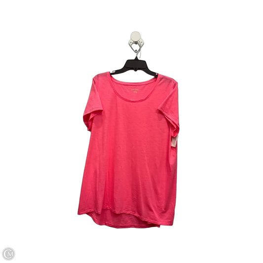 Top Short Sleeve Designer By Lilly Pulitzer In Pink, Size: Xxl