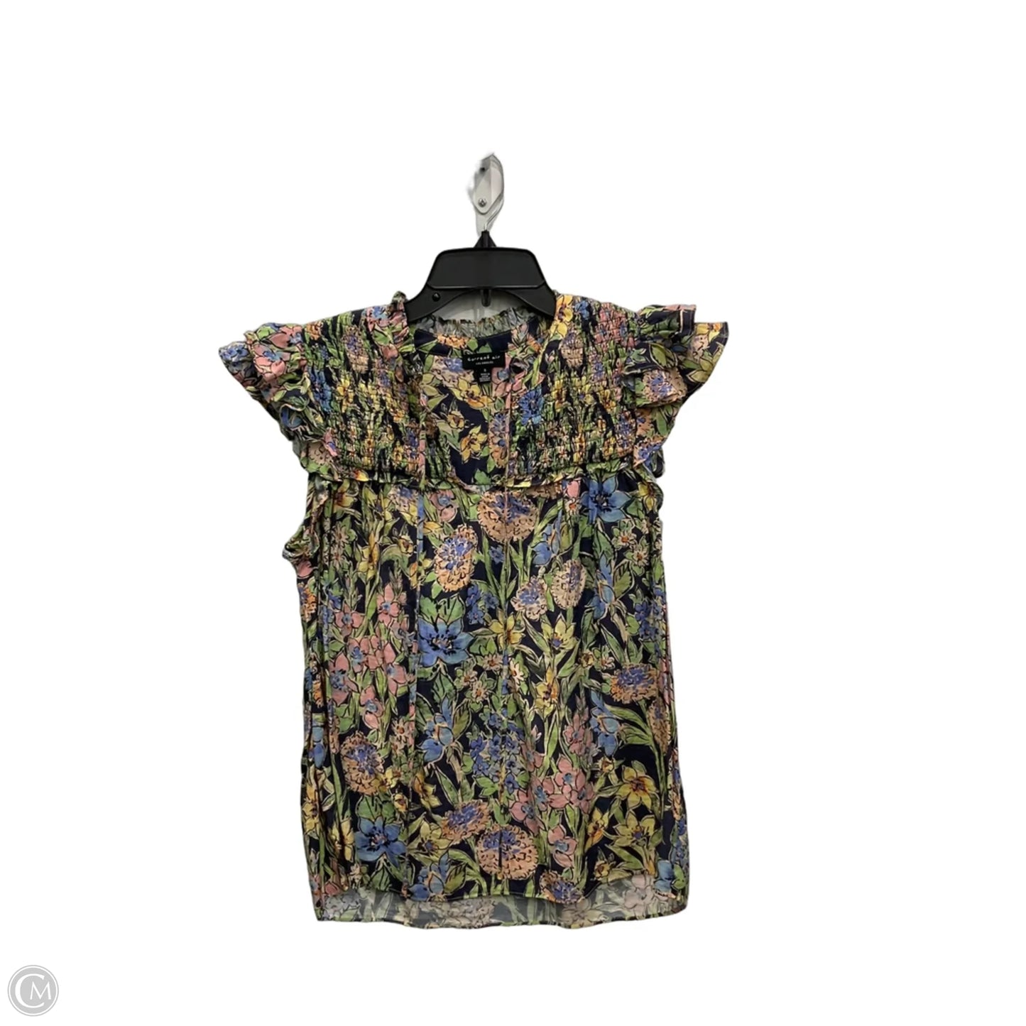 Top Short Sleeve By Current Air In Floral Print, Size: S