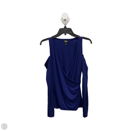 Top Long Sleeve Basic By Inc In Blue, Size: S