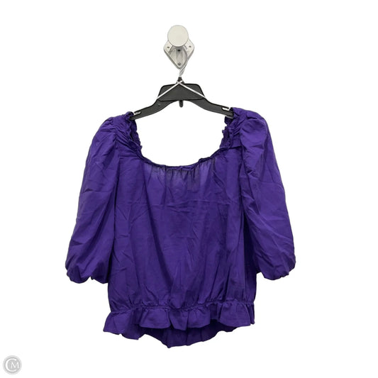 Top 3/4 Sleeve Basic By Inc In Purple, Size: Xl