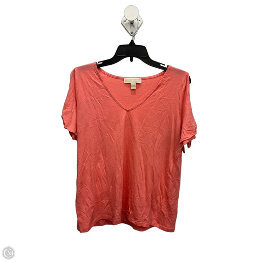 Top Short Sleeve Basic By Michael By Michael Kors In Pink, Size: L