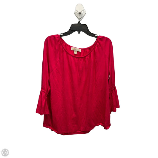 Top Long Sleeve Basic By Michael By Michael Kors In Pink, Size: Xl