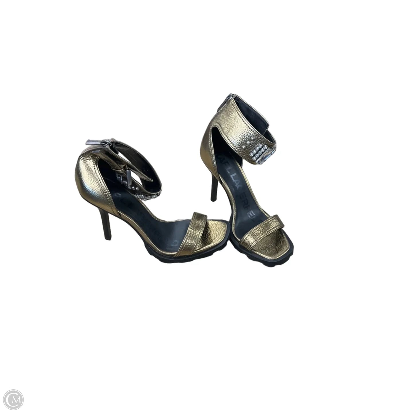 Shoes Designer By Karl Lagerfeld In Gold, Size: 8