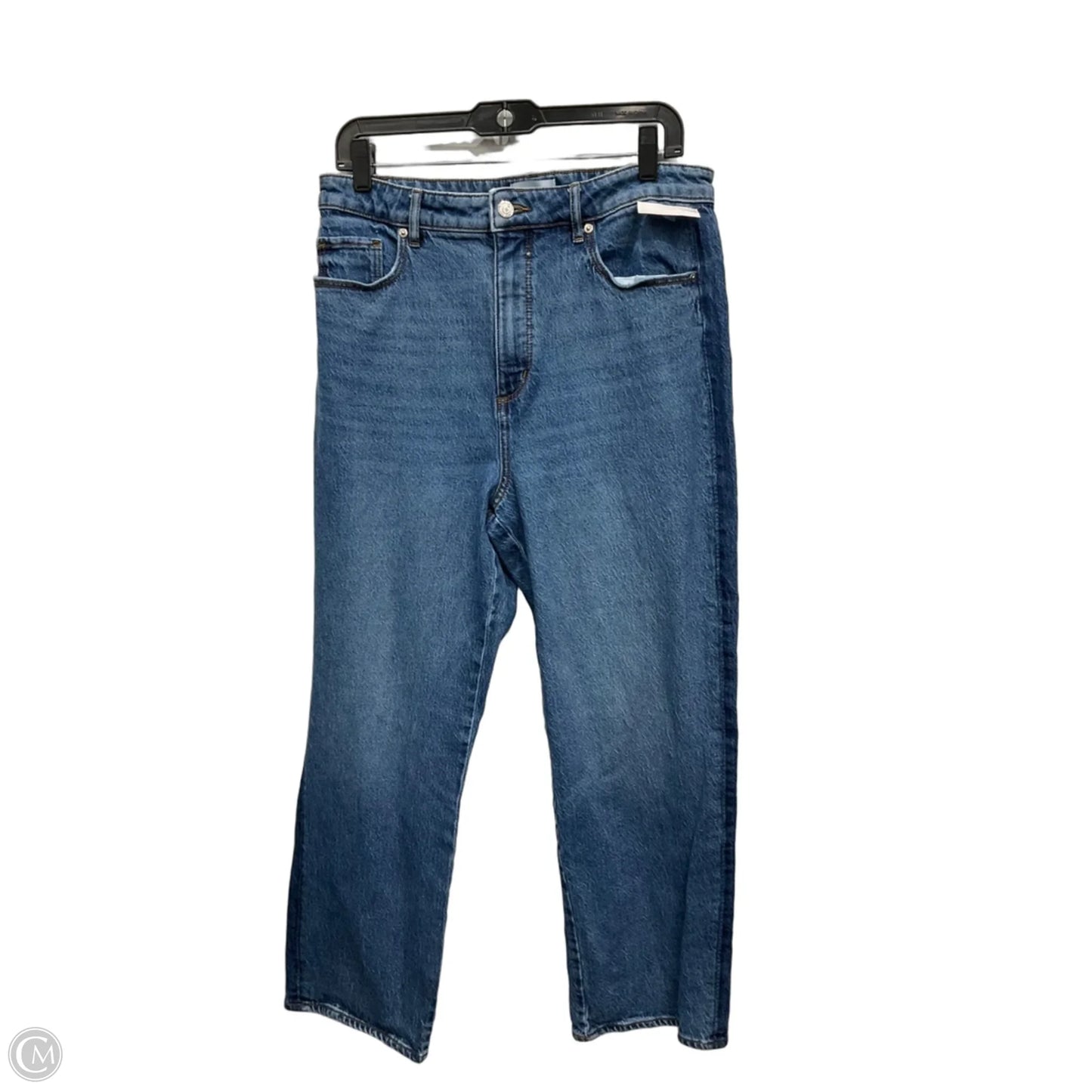 Jeans Straight By Loft In Blue Denim, Size: 12