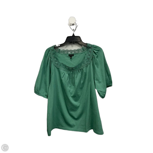 Top Short Sleeve Basic By Talbots In Green, Size: L