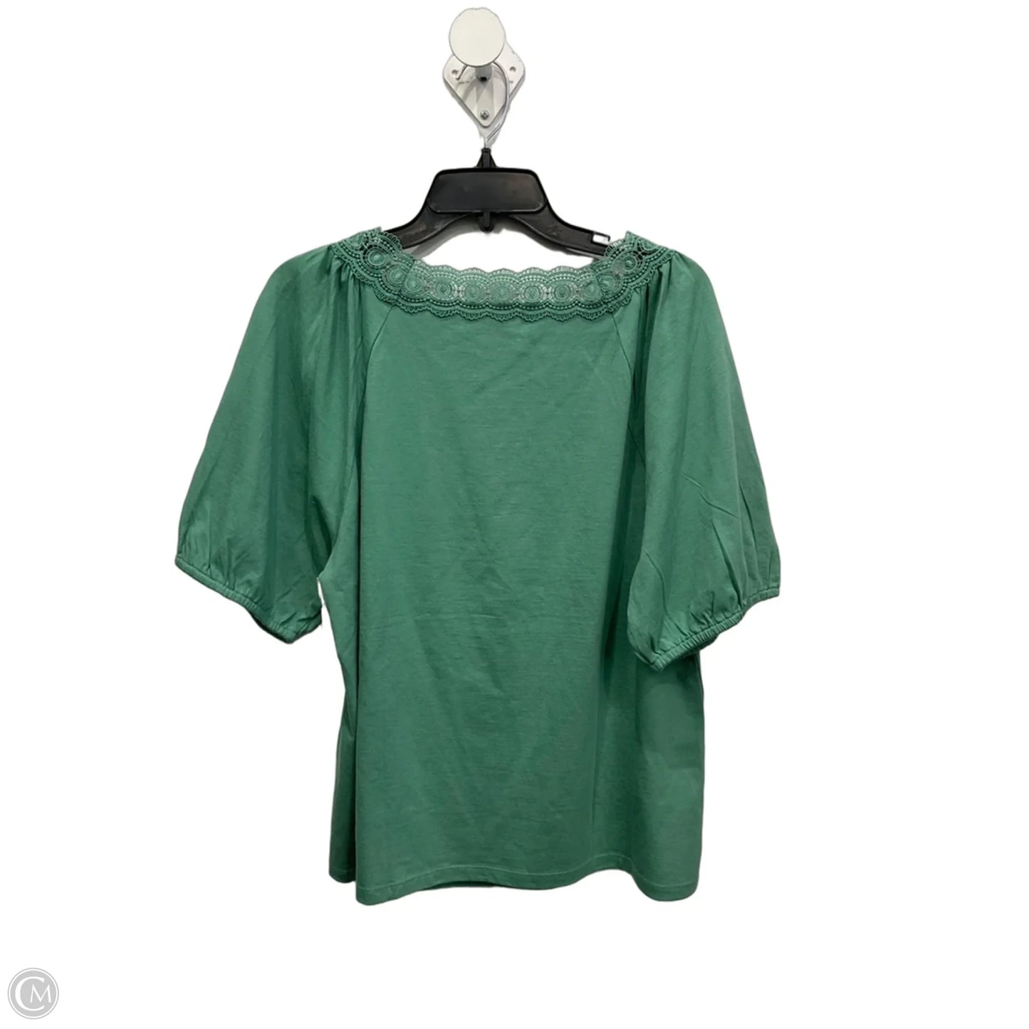 Top Short Sleeve Basic By Talbots In Green, Size: L