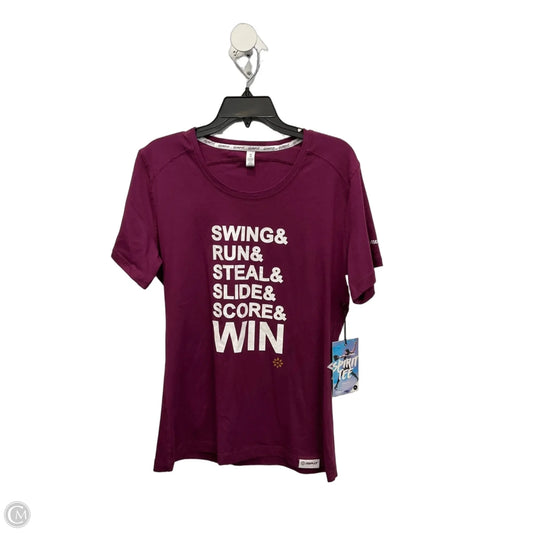 Athletic Top Short Sleeve By Clothes Mentor In Maroon, Size: Xl