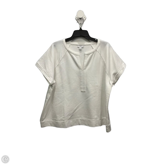 Top Short Sleeve Basic By J. Jill In White, Size: Xl