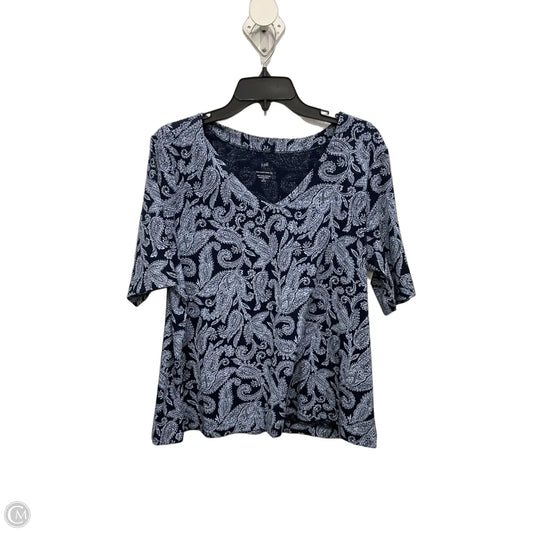 Top Short Sleeve By J. Jill In Multi-colored, Size: Xl