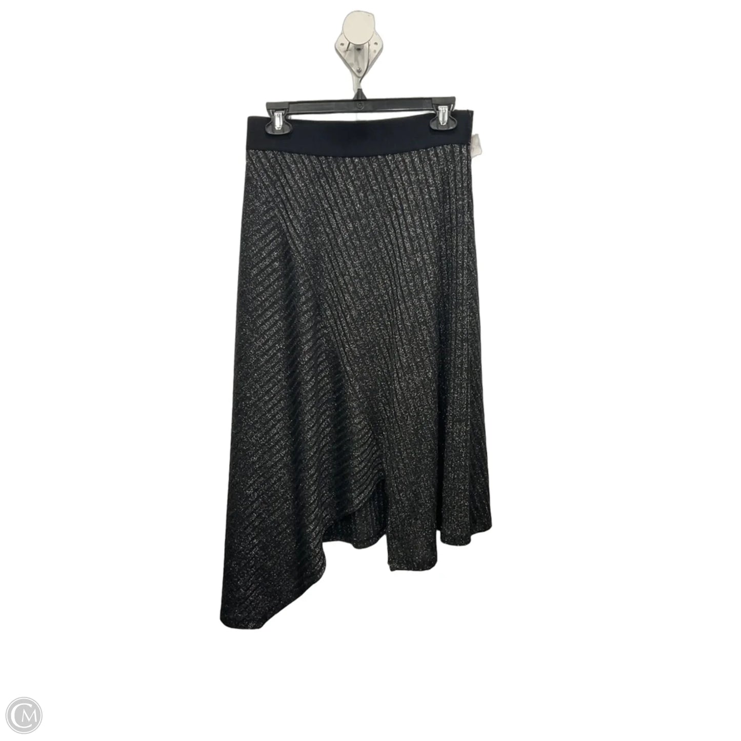 Skirt Set 2pc By Calvin Klein In Black & Silver, Size: S