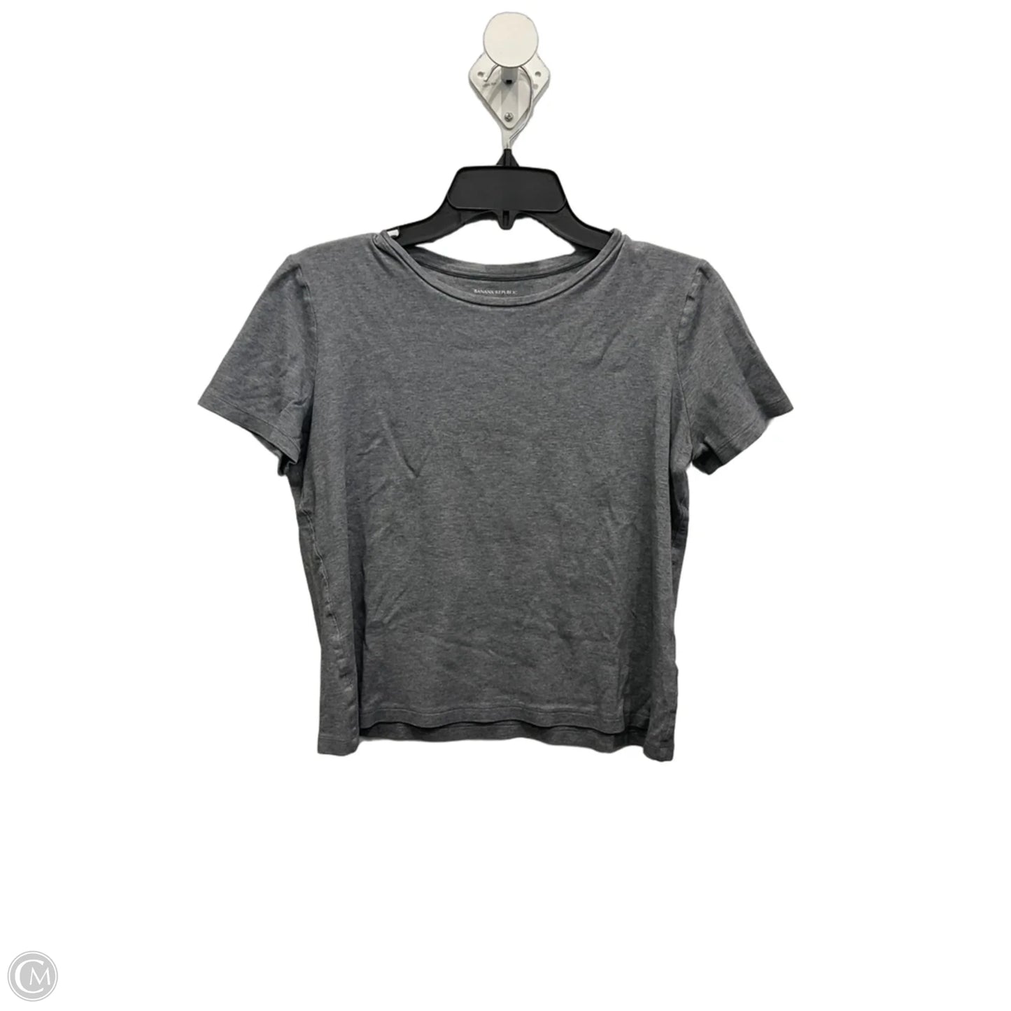 Top Short Sleeve Basic By Banana Republic In Grey, Size: M