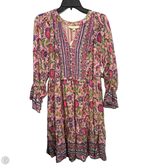 Dress Casual Midi By Clothes Mentor In Multi-colored, Size: L