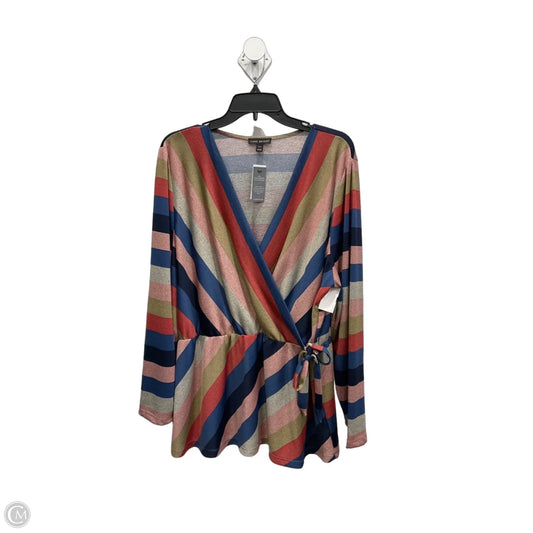 Top Long Sleeve By Lane Bryant In Striped Pattern, Size: 3x