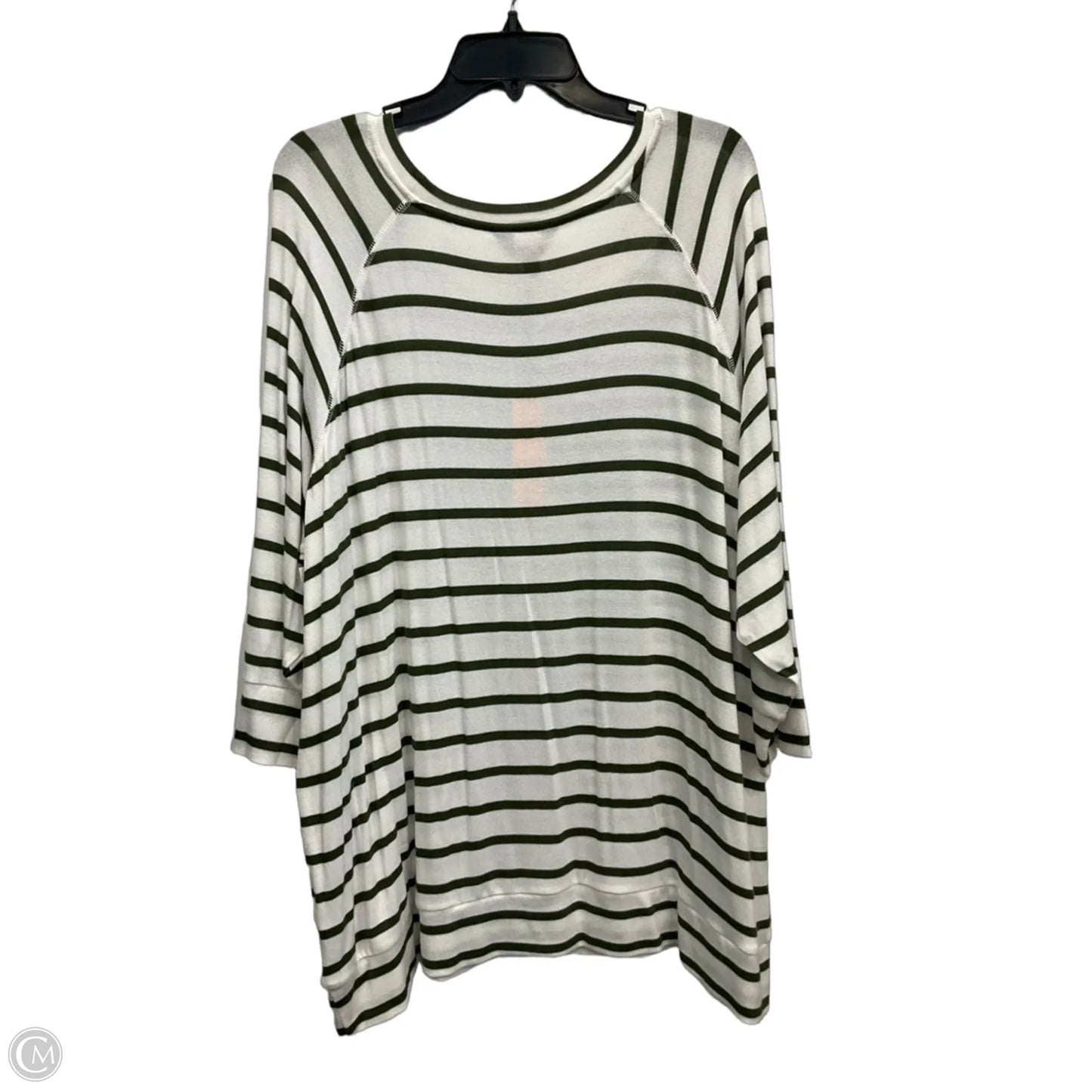 Top 3/4 Sleeve By 41 Hawthorn In Striped Pattern, Size: 3x