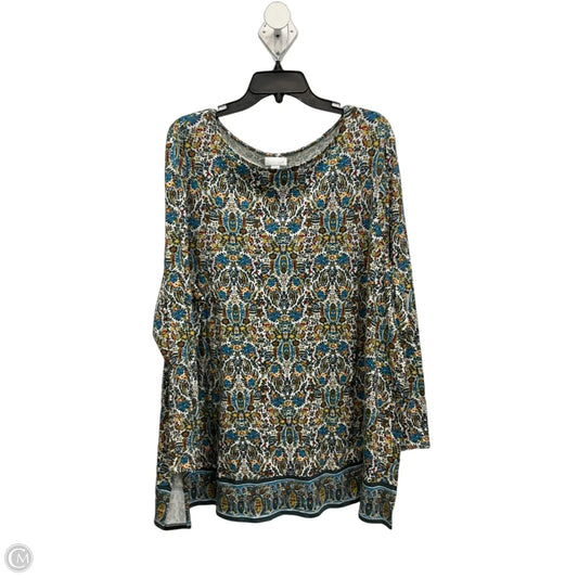 Top Long Sleeve By J. Jill In Multi-colored, Size: 3x