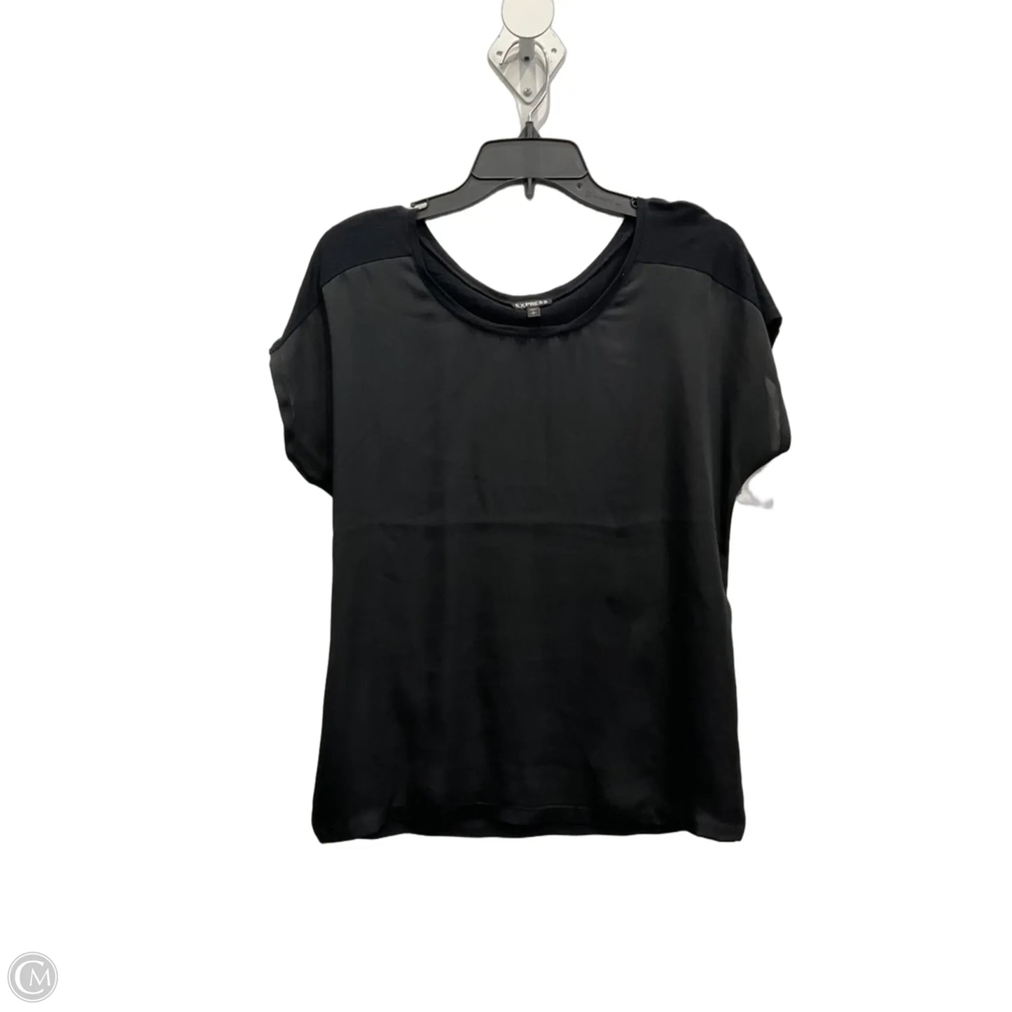 Top Short Sleeve By Express In Black, Size: S