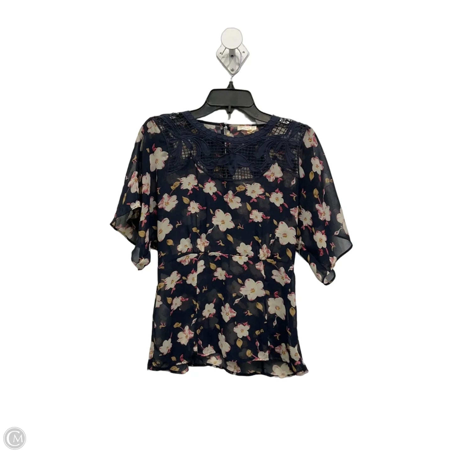 Top Short Sleeve By Meadow Rue In Floral Print, Size: Xs