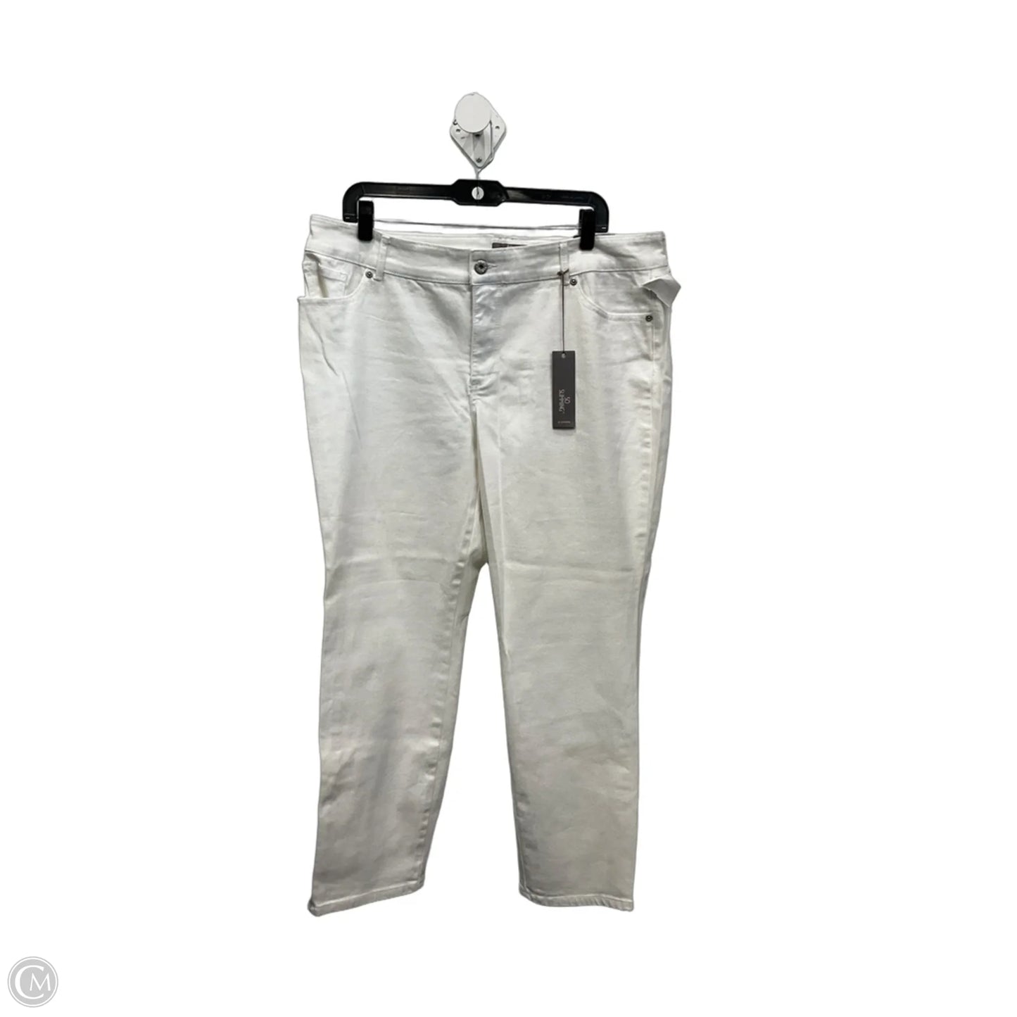 Pants Cropped By Chicos In White Denim, Size: 16
