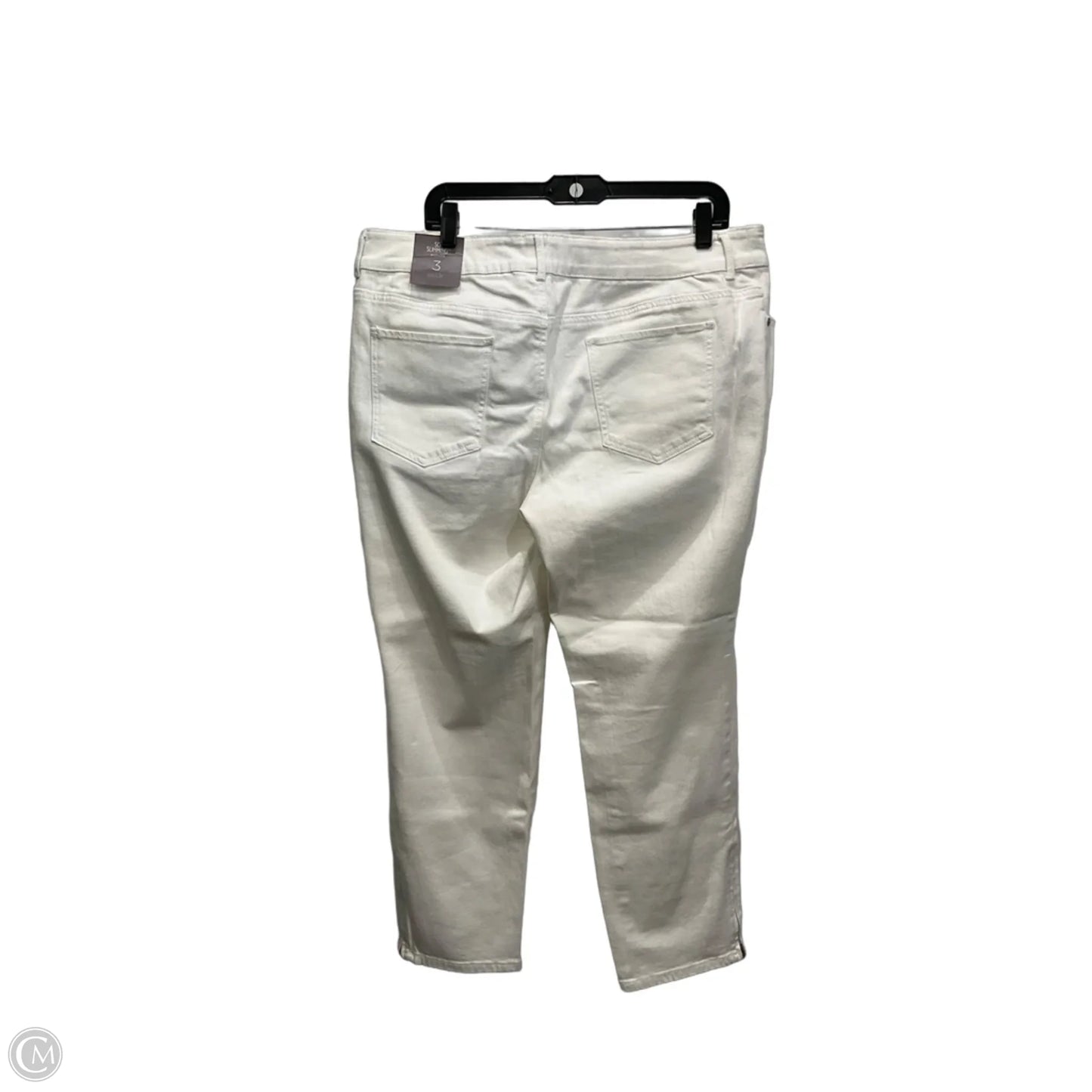Pants Cropped By Chicos In White Denim, Size: 16