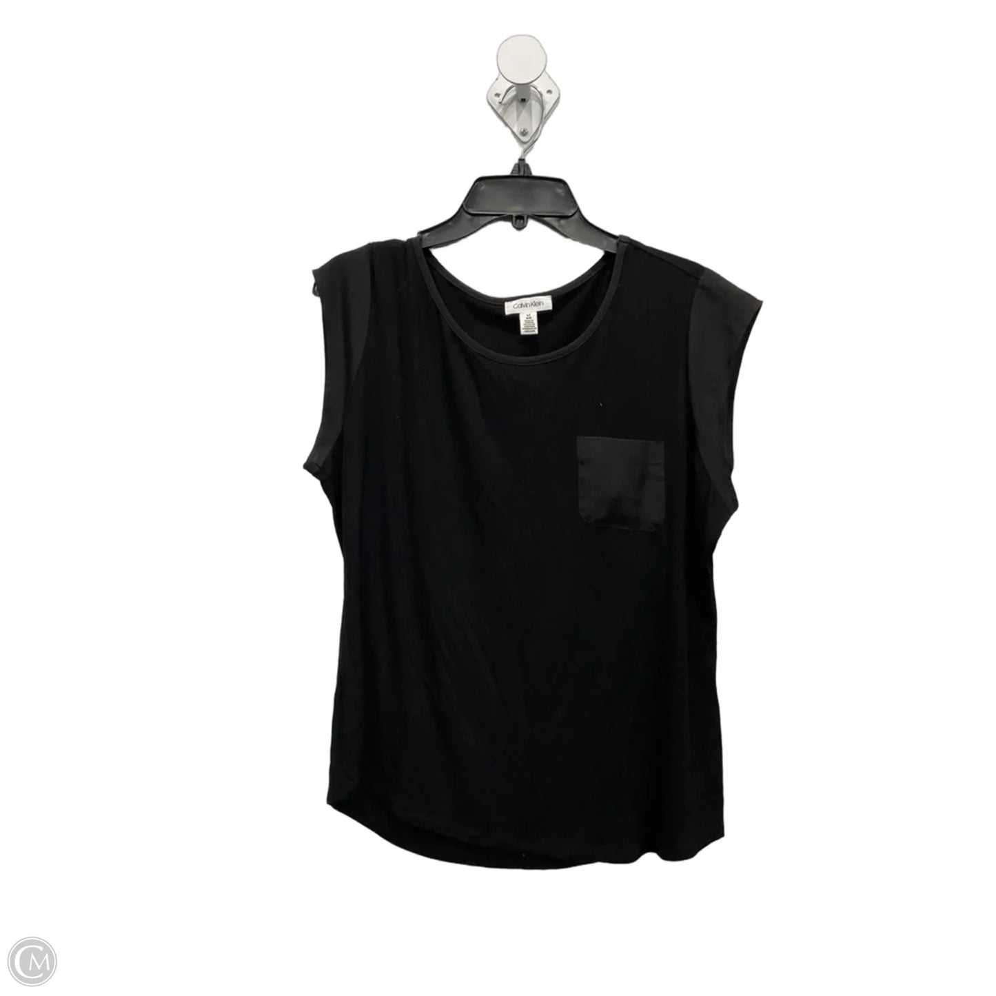 Top Sleeveless By Calvin Klein In Black, Size: L