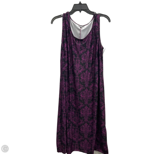 Dress Casual Midi By Catherines In Black & Purple, Size: 1x