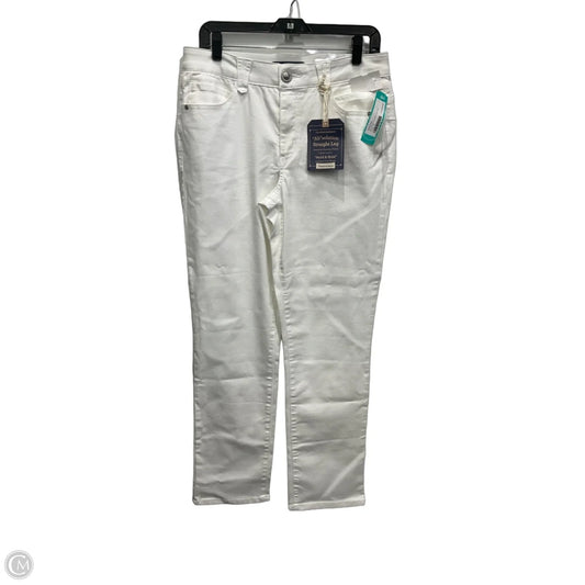 Jeans Straight By Democracy In White Denim, Size: 12