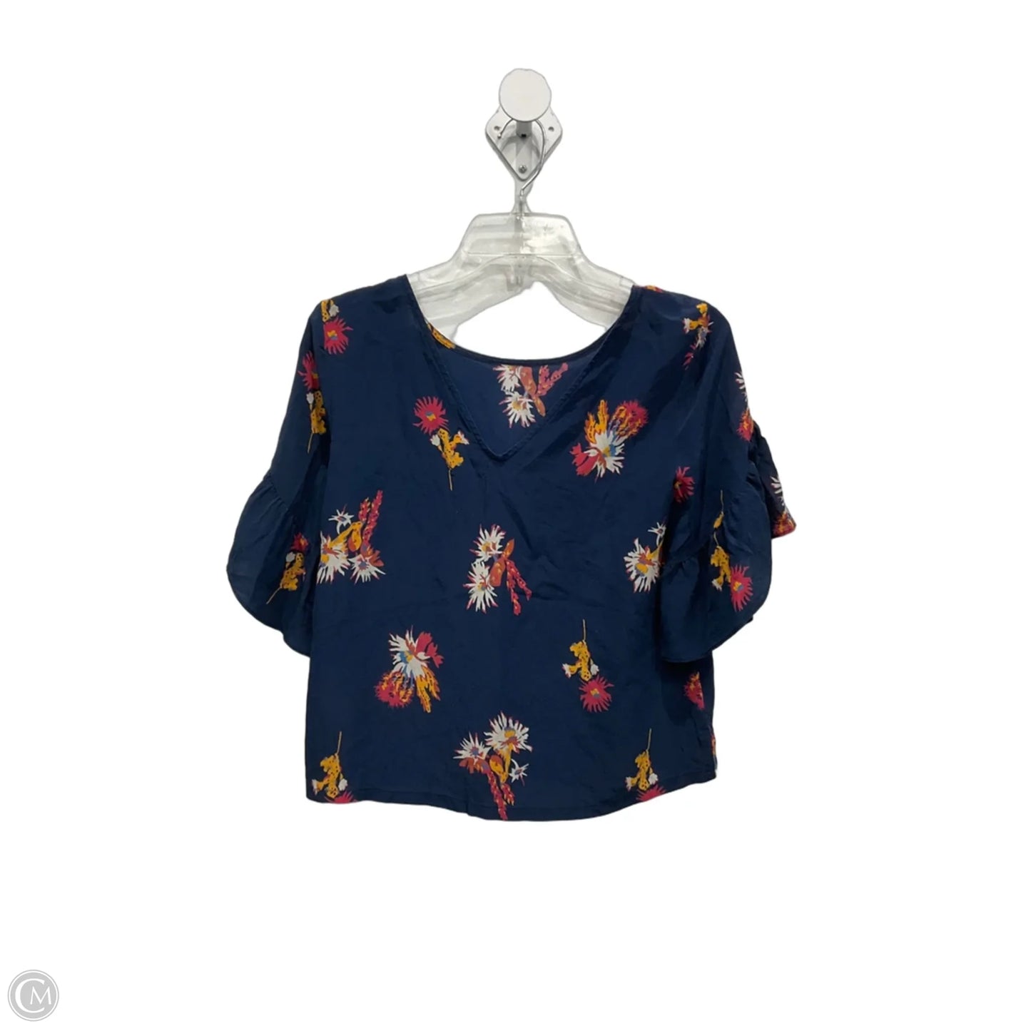 Top Short Sleeve By Madewell In Floral Print, Size: Xxs