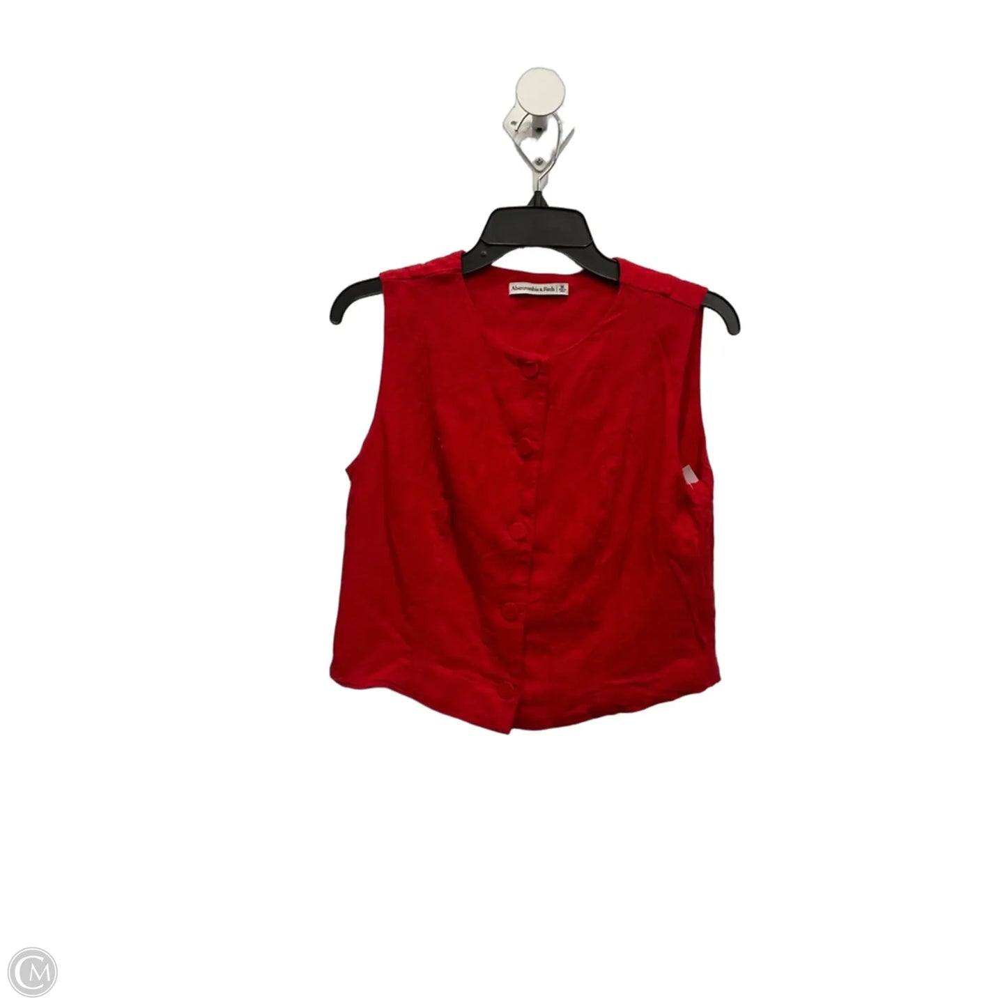 Blouse Sleeveless By Abercrombie And Fitch In Red, Size: M