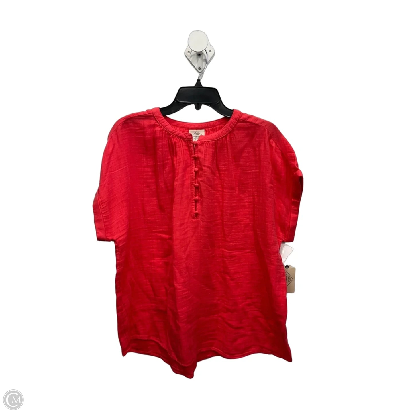 Top Short Sleeve By St Johns Bay In Coral, Size: Xl