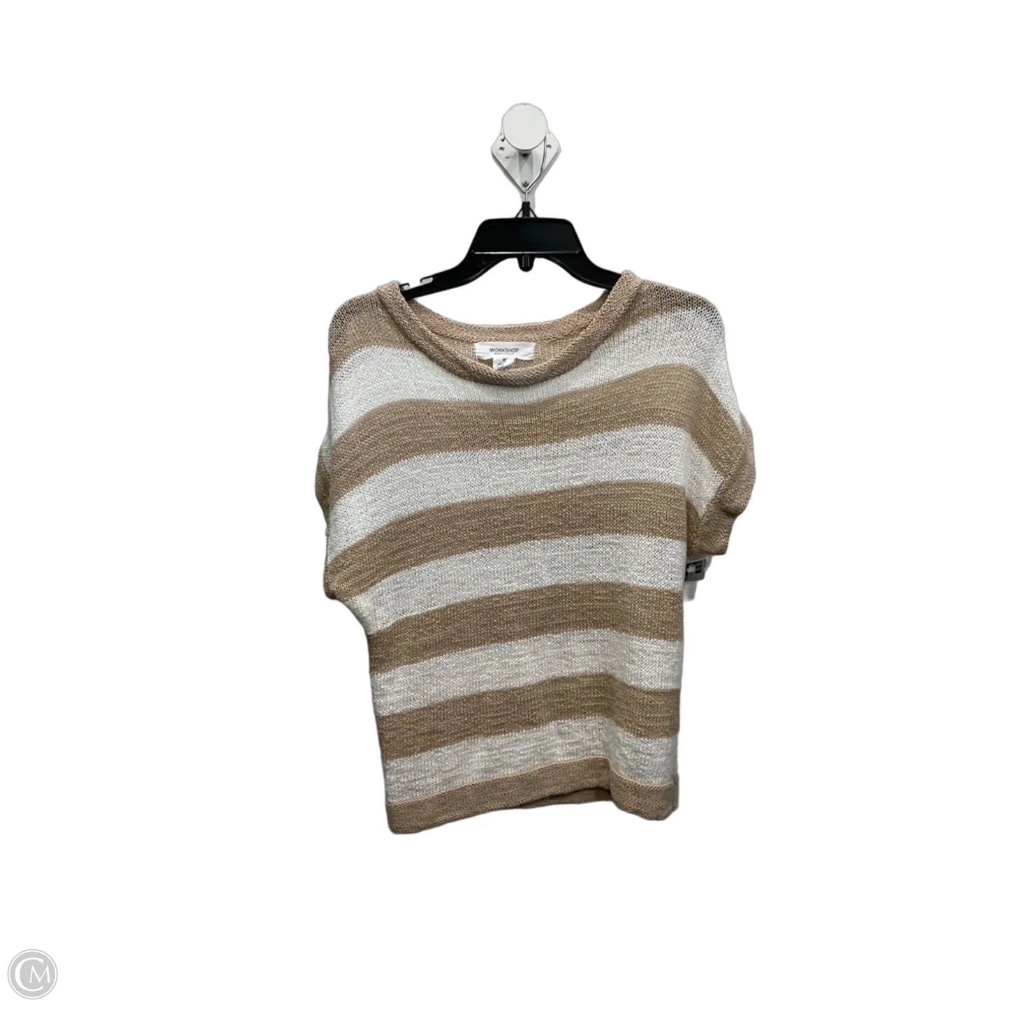 Top Sleeveless By Workshop In Striped Pattern, Size: M