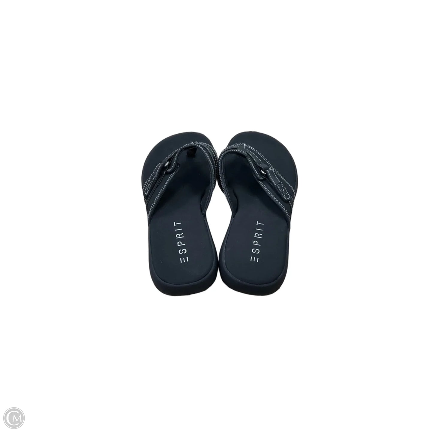 Sandals Flip Flops By Esprit In Black, Size: 7