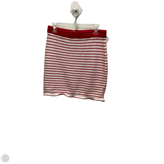 Skirt Mini & Short By Hem & Thread In Red & White, Size: 8