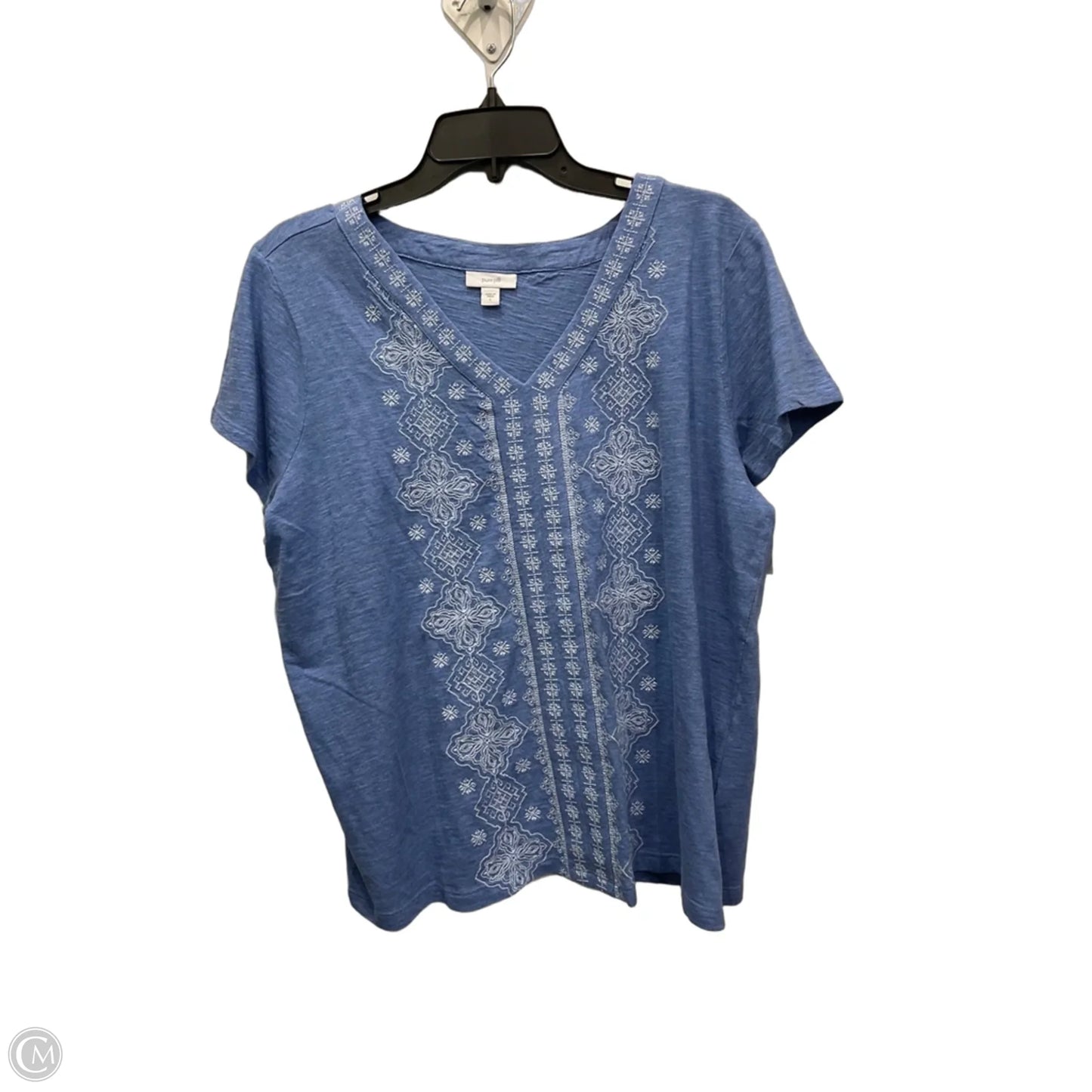 Top Short Sleeve By Pure Jill In Blue, Size: L