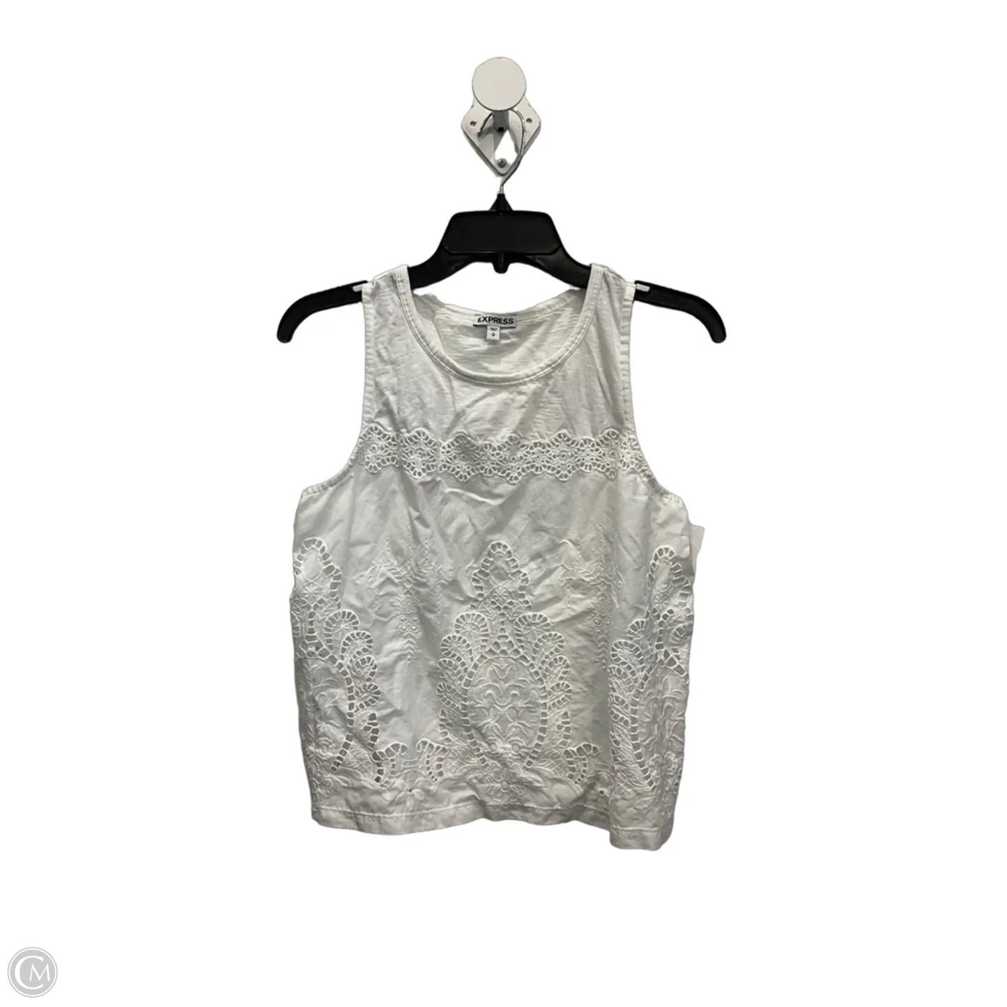 Top Sleeveless By Express In White, Size: S