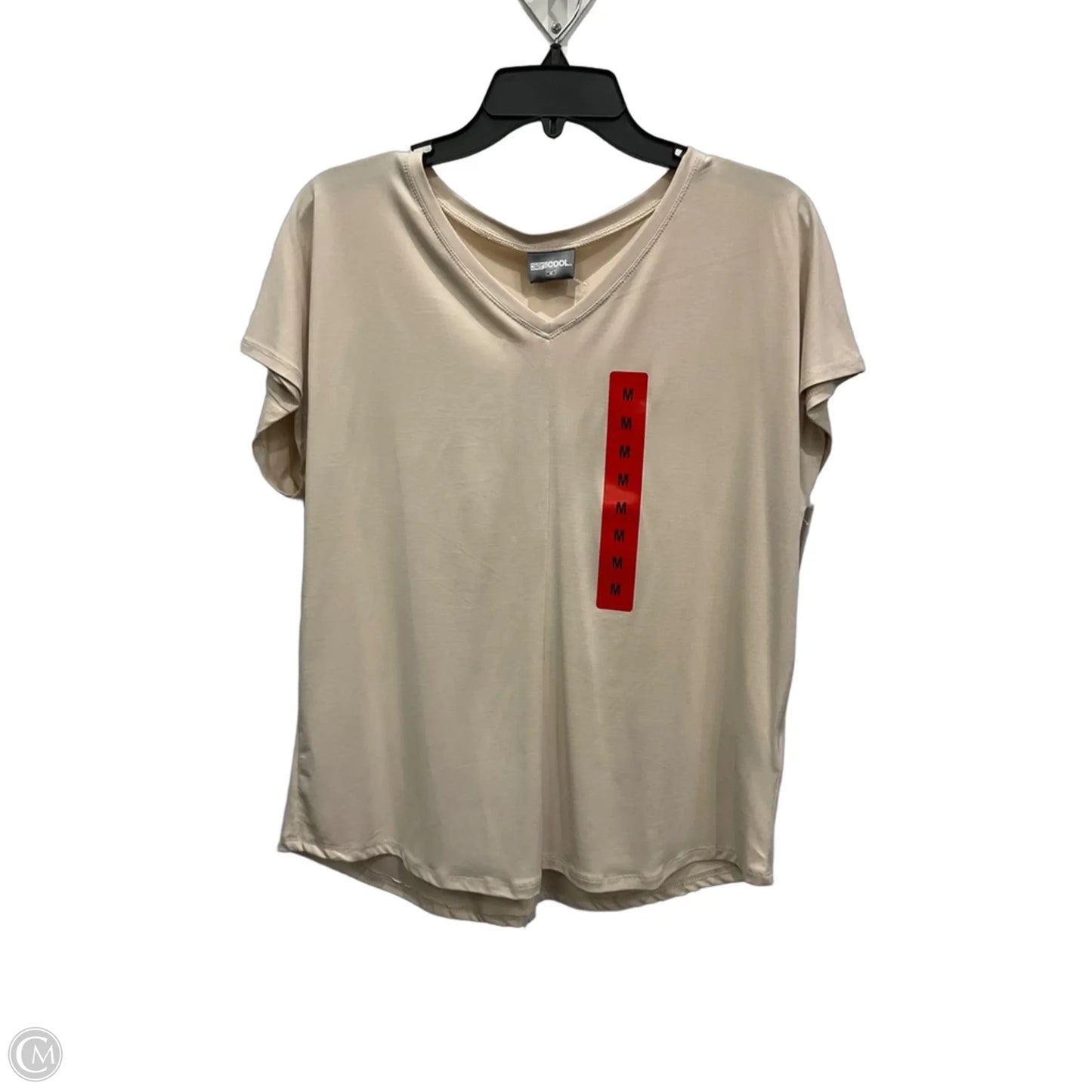 Top Short Sleeve By 32 Degrees In Tan, Size: M