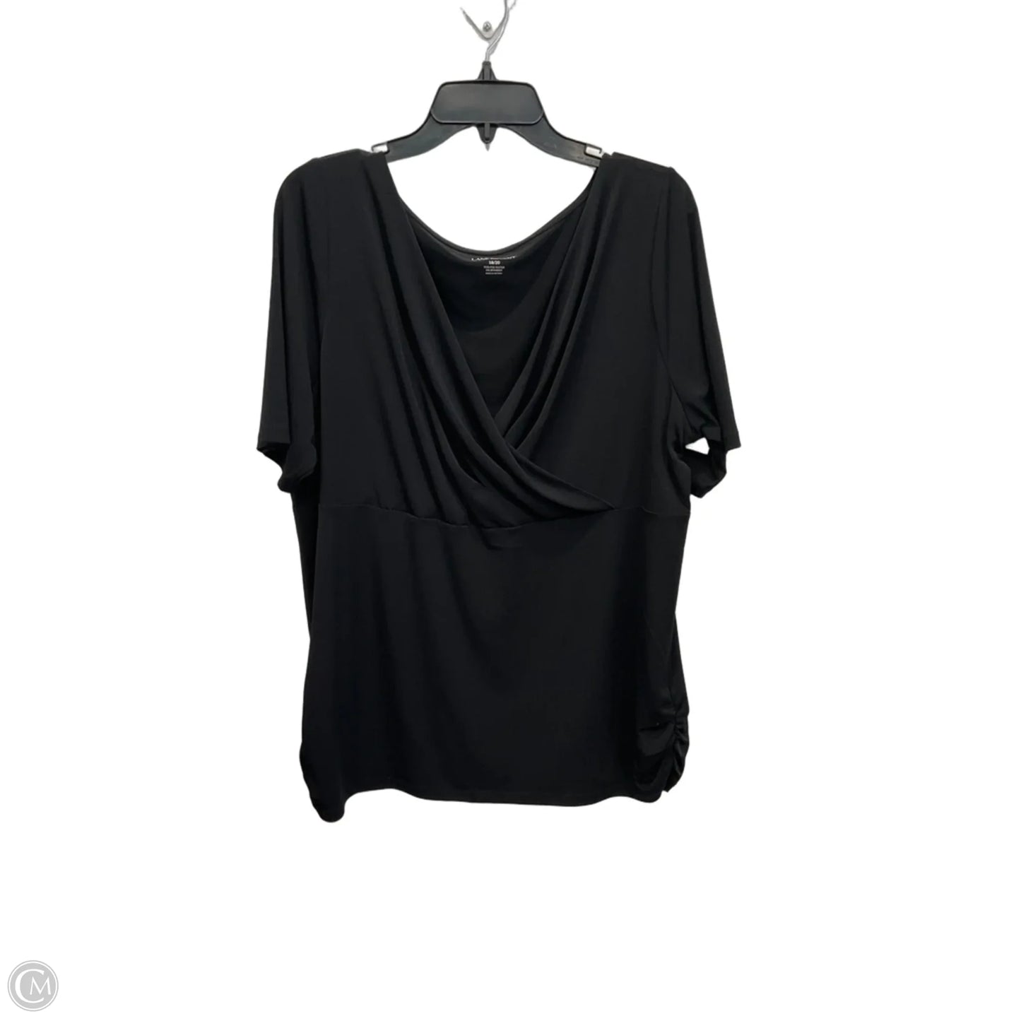Top Short Sleeve By Lane Bryant In Black, Size: 2x